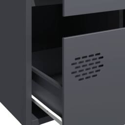 Berkfield Home Highboard Anthracite 68x39x101.5 cm Steel in Dark Grey - thumbnail 9