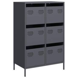 Berkfield Home Highboard Anthracite 68x39x101.5 cm Steel in Dark Grey - thumbnail 3