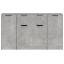 Berkfield Home Sideboards 3 pcs Concrete Grey Engineered Wood - thumbnail 5