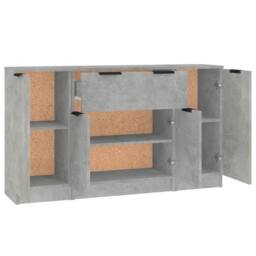Berkfield Home Sideboards 3 pcs Concrete Grey Engineered Wood - thumbnail 6