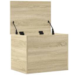 Berkfield Home Storage Box Sonoma Oak 60x42x46 cm Engineered Wood in Light Tan - Size: 60 x 42 x 46 cm - thumbnail 7