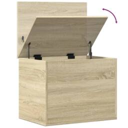Berkfield Home Storage Box Sonoma Oak 60x42x46 cm Engineered Wood in Light Tan - Size: 60 x 42 x 46 cm - thumbnail 8