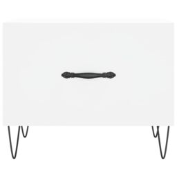 Berkfield Home Coffee Table White 50x50x40 cm Engineered Wood - Size: 50 x 50 x 40 cm - thumbnail 5