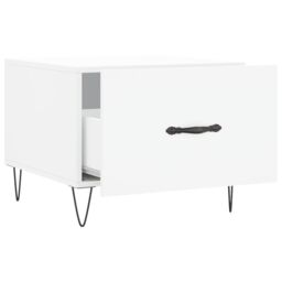 Berkfield Home Coffee Table White 50x50x40 cm Engineered Wood - Size: 50 x 50 x 40 cm - thumbnail 6