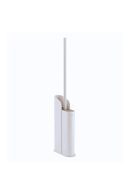 Cosmic Silicone Toilet Brush, Floor or Self-Adhesive, White, Flat Collection in Soft White - image 1