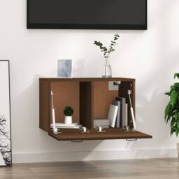 Berkfield Home Wall Cabinet Brown Oak 60x36.5x35 cm Engineered Wood - thumbnail 7