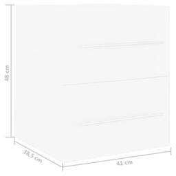 Berkfield Home Sink Cabinet White 41x38.5x48 cm Engineered Wood - thumbnail 7