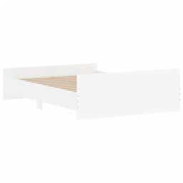 Berkfield Home Bed Frame with Headboard & Footboard White 135x190 cm Double - thumbnail 6