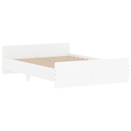 Berkfield Home Bed Frame with Headboard & Footboard White 135x190 cm Double - thumbnail 3