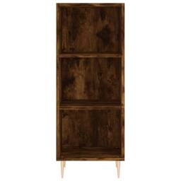 Berkfield Home Highboard Smoked Oak 34.5x34x180 cm Engineered Wood in Brown - thumbnail 6