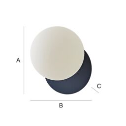 ValueLights Darla Pair of Frosted Globe IP44 Rated Bathroom Wall Lights with Bulbs in Dark Navy - thumbnail 7