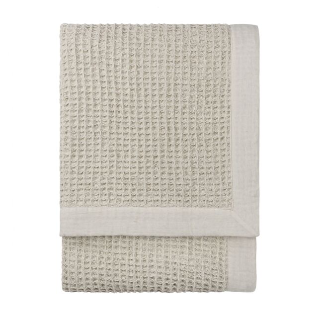 Yard Canopy Waffle 100% Cotton Oversized Throw in Beige - Size: 240 cm x 260 cm - image 1