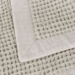 Yard Canopy Waffle 100% Cotton Oversized Throw in Beige - Size: 240 cm x 260 cm - thumbnail 2