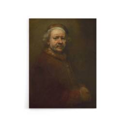 "Artery8 Self Portrait at the Age of 63 Rembrandt Canvas Wall Art Print in Brown - Size: W12"" x H16""" - thumbnail 1