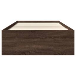 Berkfield Home Bed Frame without Mattress Brown Oak 90x200 cm Engineered Wood - thumbnail 5