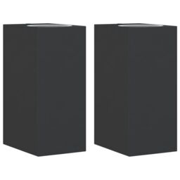 Berkfield Home Outdoor Wall Lights 2pcs Black Die-cast Aluminium - thumbnail 2