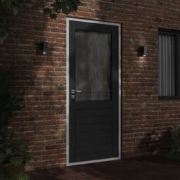 Berkfield Home Outdoor Wall Lights 2pcs Black Die-cast Aluminium - thumbnail 3