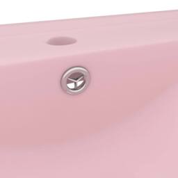 Berkfield Home Luxury Basin with Faucet Hole Matt Pink 60x46 cm Ceramic - thumbnail 5