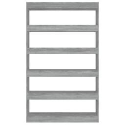 Berkfield Home Classic Book Cabinet/Room Divider Grey Sonoma 100x30x166 cm - Size: 100 x 30 x 166 cm - thumbnail 5