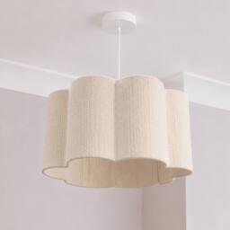 CGC Lighting Caterina Scalloped Cream Fine String Drum Lampshade Large 40cm - thumbnail 2