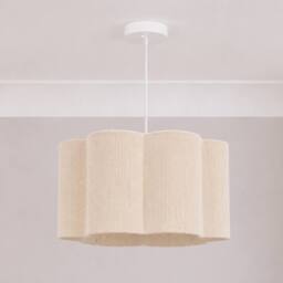 CGC Lighting Caterina Scalloped Cream Fine String Drum Lampshade Large 40cm - thumbnail 3