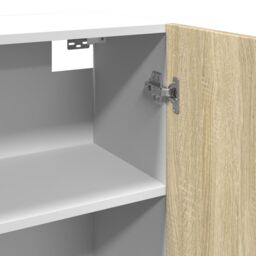 Berkfield Home Hanging Cabinet Lyon Sonoma Oak 80x31x60 cm Engineered Wood in Brown - Size: 80 x 31 x 60 cm - thumbnail 9