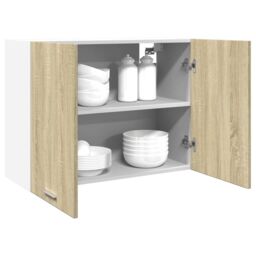 Berkfield Home Hanging Cabinet Lyon Sonoma Oak 80x31x60 cm Engineered Wood in Brown - Size: 80 x 31 x 60 cm - thumbnail 4