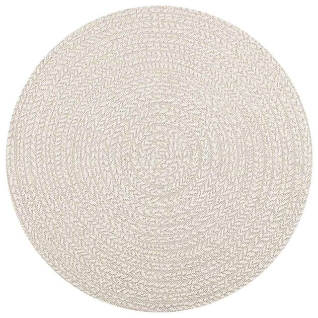 Berkfield Home Rug ZIZUR Cream √ò 120 cm Jute Look Indoor & Outdoor - Size: Medium - image 1