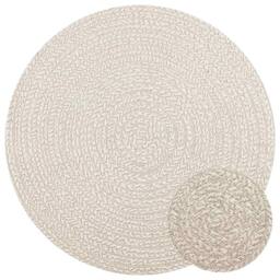 Berkfield Home Rug ZIZUR Cream √ò 120 cm Jute Look Indoor & Outdoor - Size: Medium - thumbnail 2