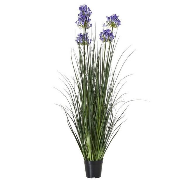 Lemon Pavilion Furniture and Decor Large Agapanthus Plant in Pot - Plastic - Height 120 cm - Blue - image 1