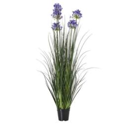 Lemon Pavilion Furniture and Decor Large Agapanthus Plant in Pot - Plastic - Height 120 cm - Blue - thumbnail 1