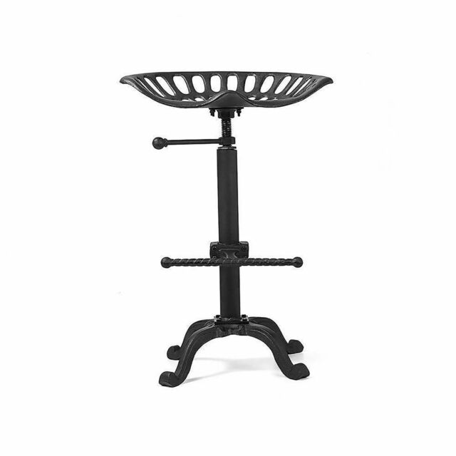 Marco Paul Brown Cast Iron Vintage Industrial Bar Stool - image 1