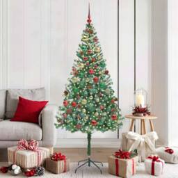 Berkfield Home Artificial Christmas Tree with Stand Green 180 cm PVC & Steel