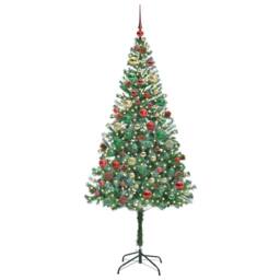 Berkfield Home Artificial Christmas Tree with Stand Green 180 cm PVC & Steel - thumbnail 3
