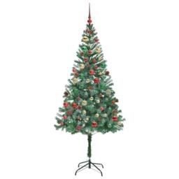 Berkfield Home Artificial Christmas Tree with Stand Green 180 cm PVC & Steel - thumbnail 6
