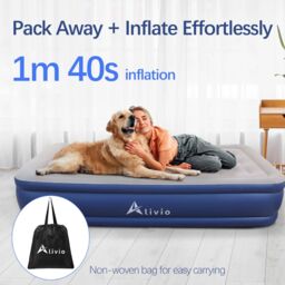 Alivio Inflatable Airbed Mattress with Built-in Electric Pump - Single/Double in Grey - Size: Double - thumbnail 9