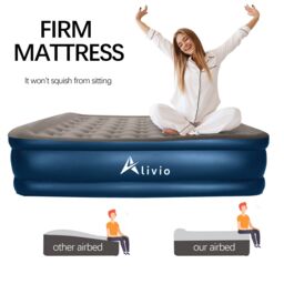 Alivio Inflatable Airbed Mattress with Built-in Electric Pump - Single/Double in Grey - Size: Double - thumbnail 2