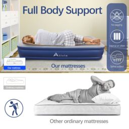 Alivio Inflatable Airbed Mattress with Built-in Electric Pump - Single/Double in Grey - Size: Double - thumbnail 7