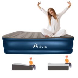 Alivio Inflatable Airbed Mattress with Built-in Electric Pump - Single/Double in Grey - Size: Double - thumbnail 1