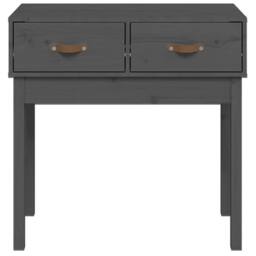 Berkfield Home Console Table Grey 76.5x40x75 cm Solid Wood Pine - thumbnail 3