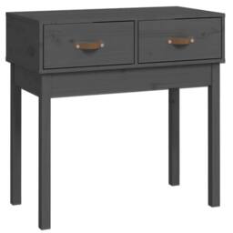Berkfield Home Console Table Grey 76.5x40x75 cm Solid Wood Pine - thumbnail 1