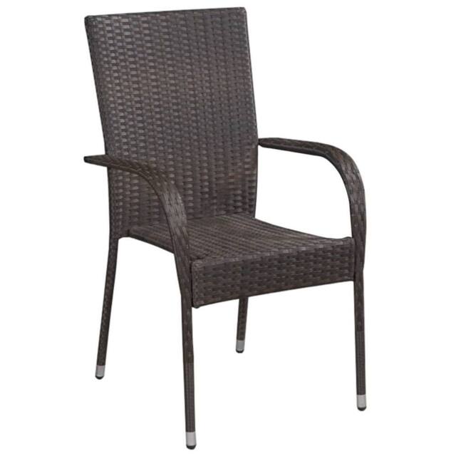 Berkfield Home Decorative 5 Piece Garden Dining Set Brown & Black - image 1