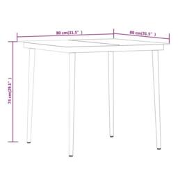 Berkfield Home Decorative 5 Piece Garden Dining Set Brown & Black - thumbnail 8
