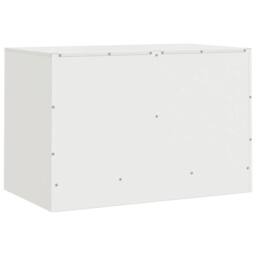 Berkfield Home TV Cabinet White 67x39x44 cm Steel - Size: 67 x 39 x 44 cm - thumbnail 9