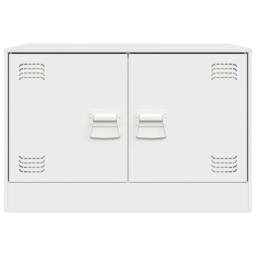 Berkfield Home TV Cabinet White 67x39x44 cm Steel - Size: 67 x 39 x 44 cm - thumbnail 6