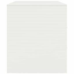 Berkfield Home TV Cabinet White 67x39x44 cm Steel - Size: 67 x 39 x 44 cm - thumbnail 8