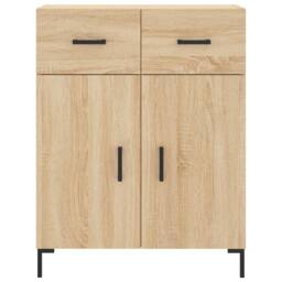Berkfield Home Sideboard Sonoma Oak 69.5x34x90 cm Engineered Wood in Light Tan - thumbnail 6