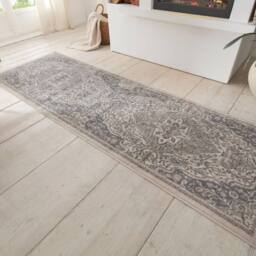 THE RUGS Terrain Designer Shortpile Rug Durable Medallion Polypropylene Rug in Grey - Size: 240 cm x 340 cm - thumbnail 6