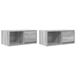 Berkfield Home TV Cabinets 2 pcs Grey Sonoma 60x31x25.5 cm Engineered Wood - thumbnail 3