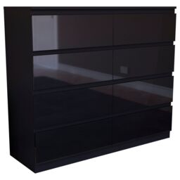 Home Discount Vida Designs Glinton Gloss 8 Drawer Chest of Drawers Storage Bedroom Furniture in Black - thumbnail 6